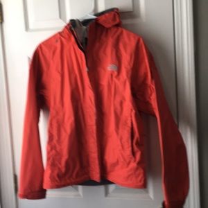 North Face raincoat.